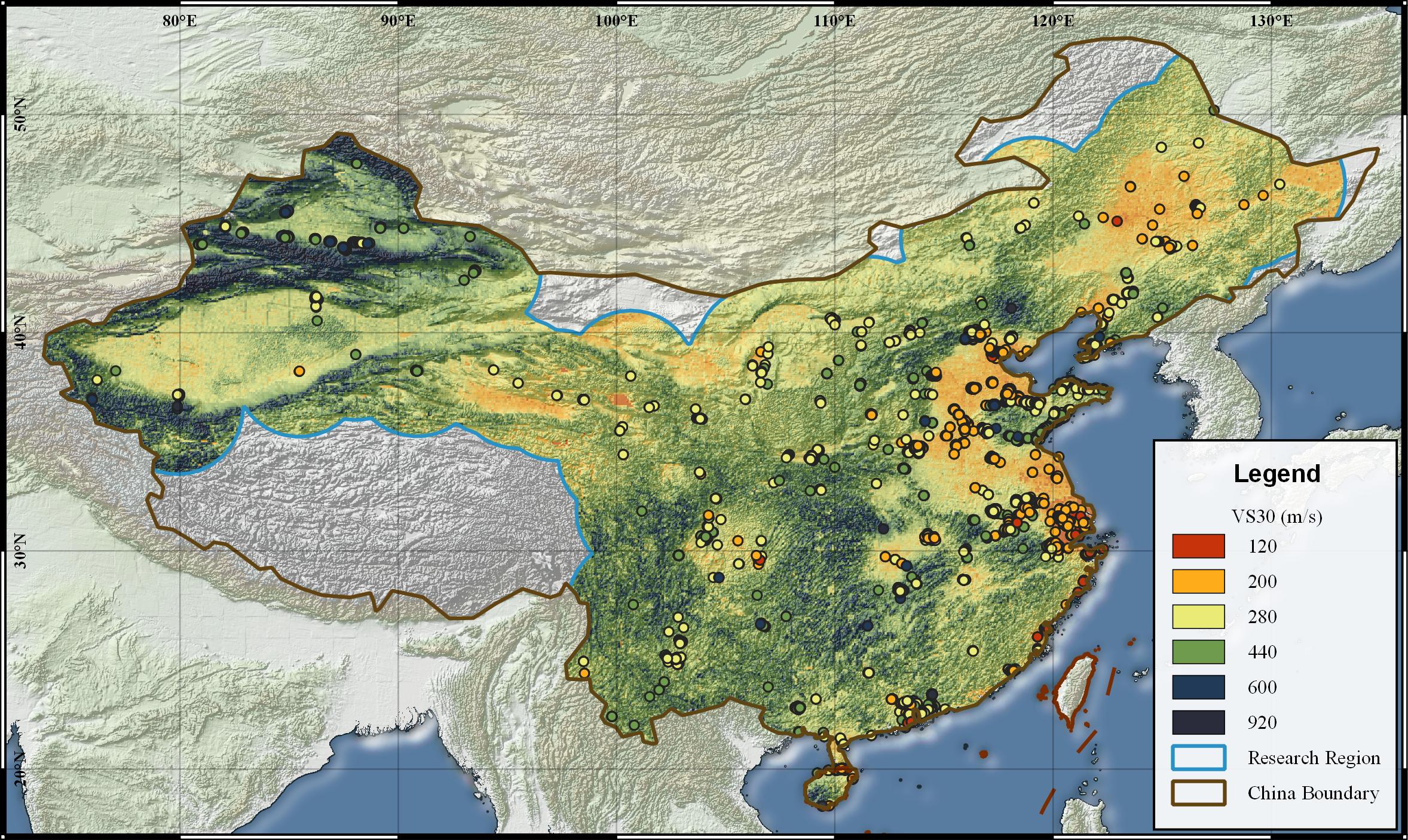 Mainland China VS30 Map